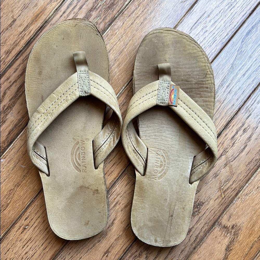Rainbow premier leather 1” strap flip flops